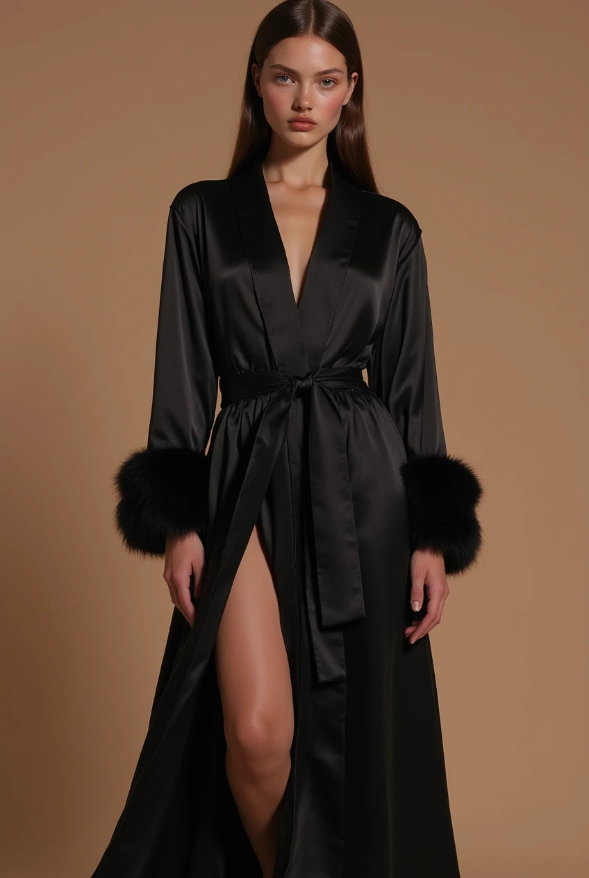 Luna Long Black Robe