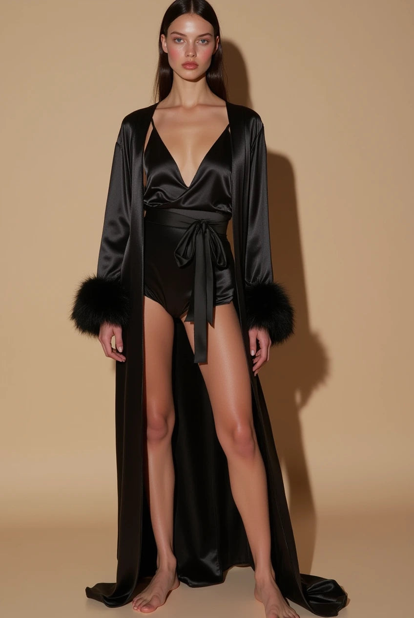 Luna Long Black Robe