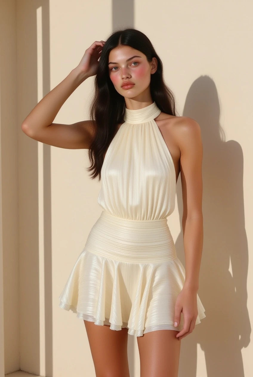 Dalia Beige Dress