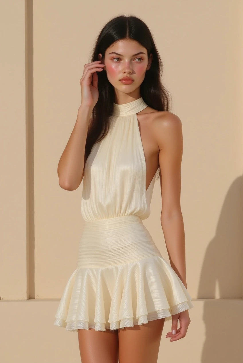 Dalia Beige Dress