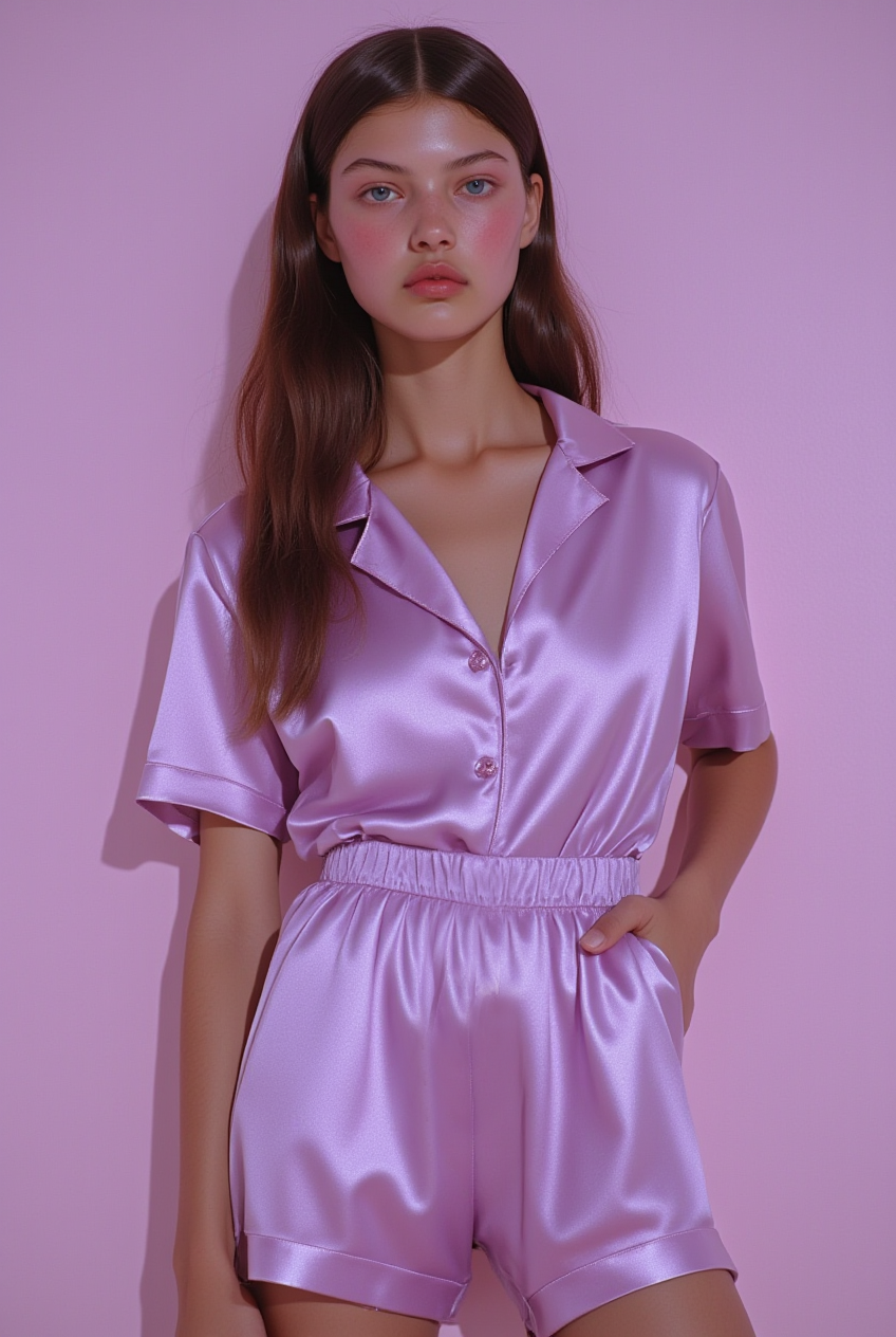 Lavender Whip Short Pajamas